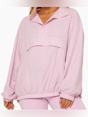 SET Active Light Pink Windbreaker Jacket and Shorts Set